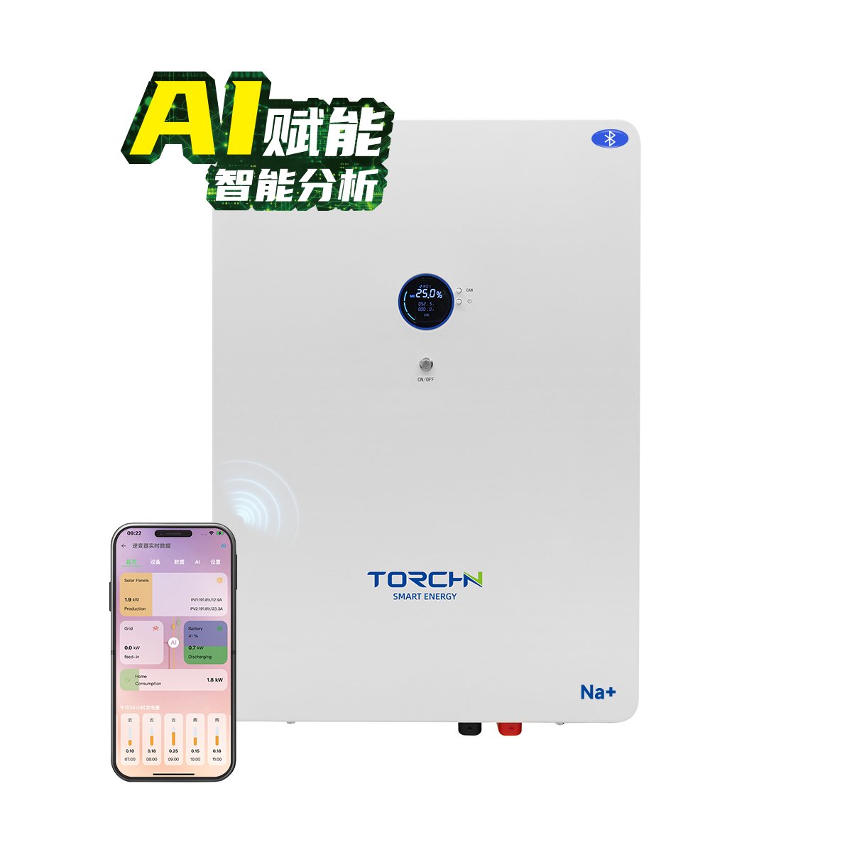 51.3V100Ah 壁挂式户用储能钠电池